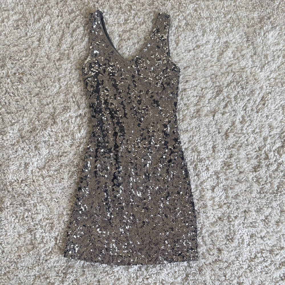 Elegant Sequin Sleeveless Dress - Silver HALLOWEEN COSTUME HANNAH MONTANA